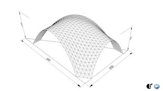 Laying out a tile vault with minimal physical guidance.