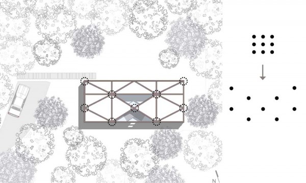 9 Dot House Concept Diagram and Site Plan