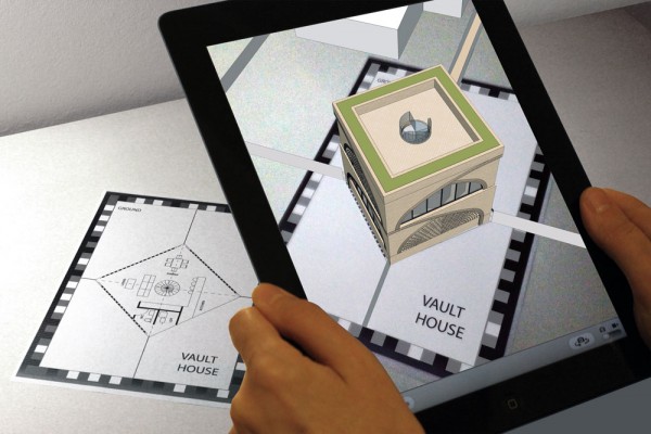 Artist impression of CAD model viewed through AR 